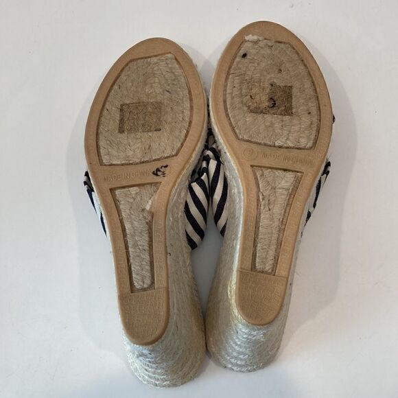 Chico's Espadrille Striped Bow Slip-On Wedge Sandals size 9 - Picture 4 of 5